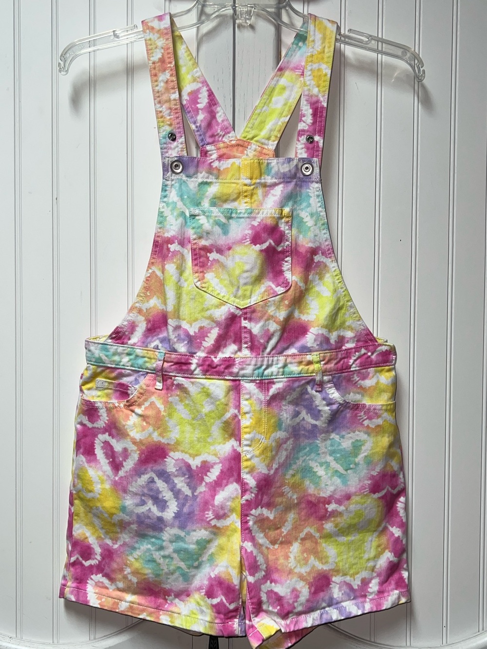 Place Tie Dye Overall Shorts 16 NWOT New